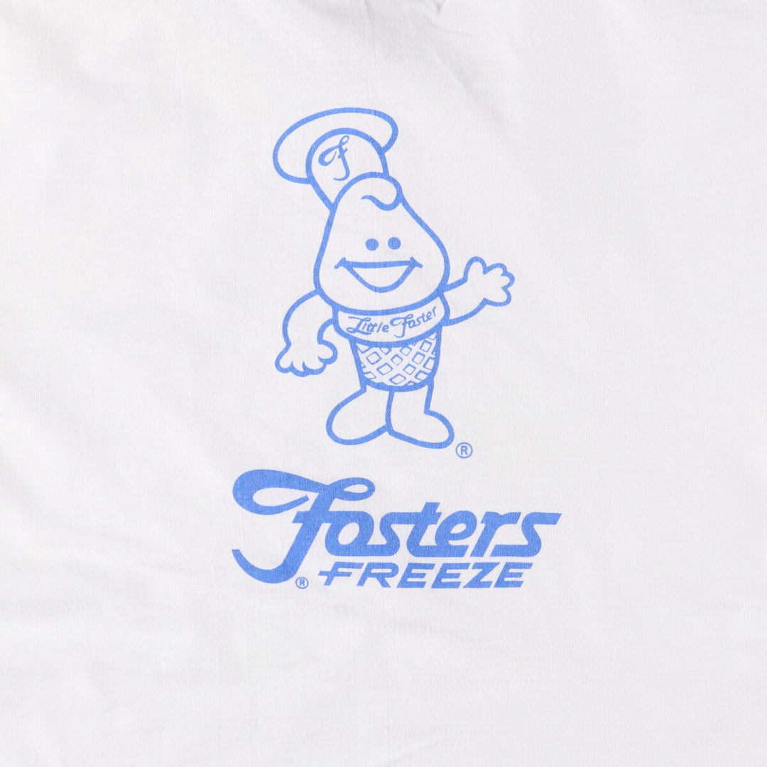 90'S ONEITA Fosters Freeze Advertising T-shirt Made in USA Men's L size Vintage cotton white type Vintage Second Hand