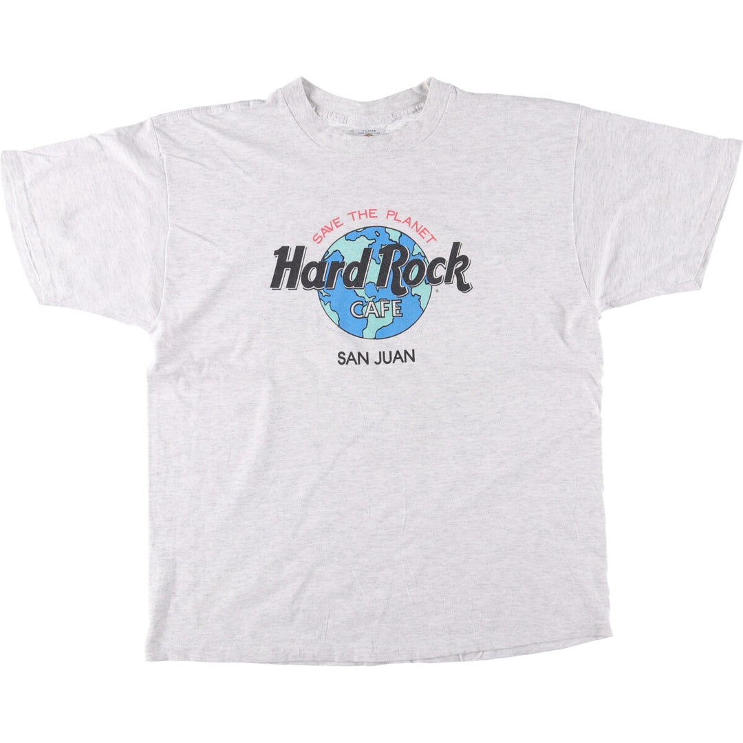 90'S HARD ROCK CAFE Hard Rock Cafe Advertising T-shirt Made in USA Men's XL Vintage cotton white type Vintage Second Hand