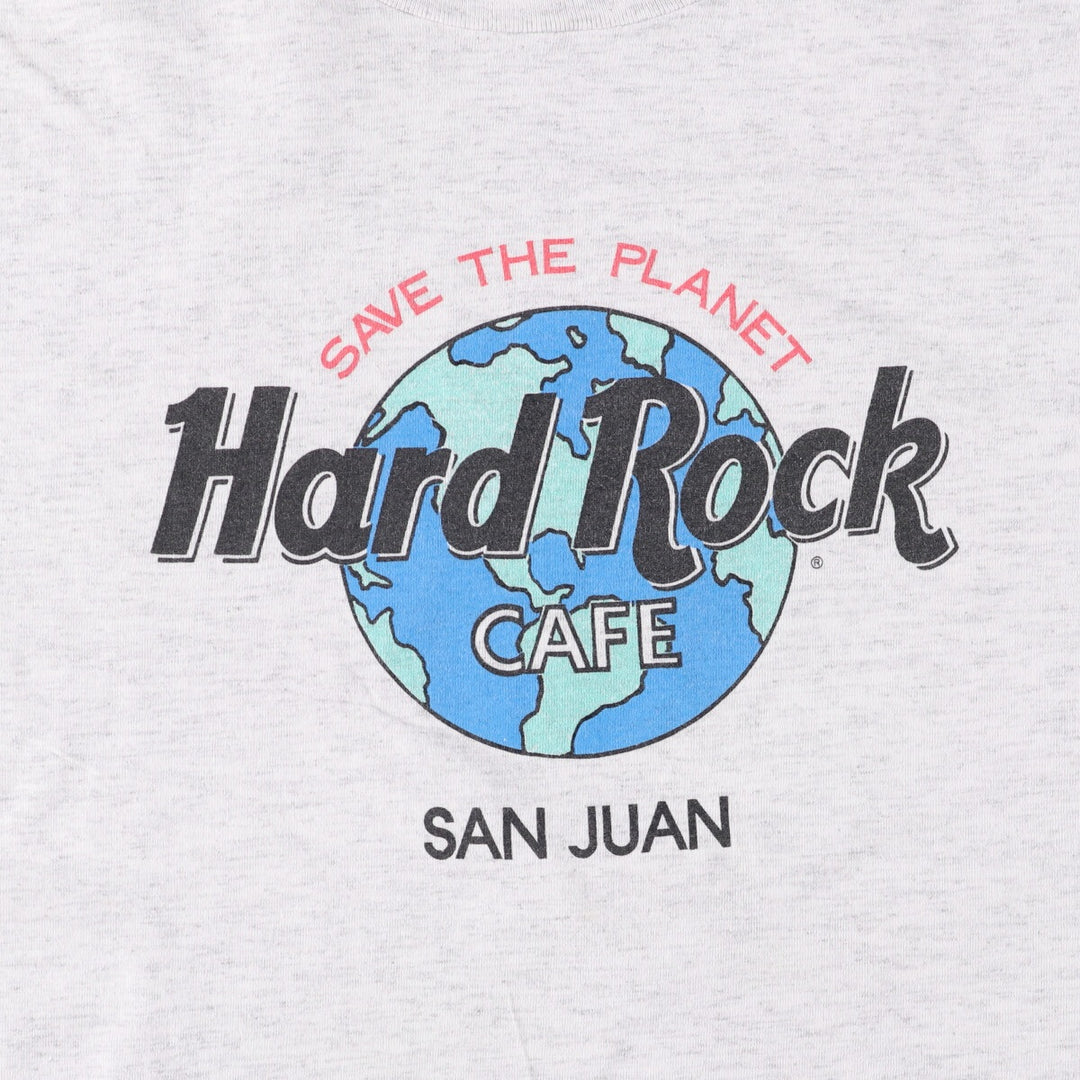 90'S HARD ROCK CAFE Hard Rock Cafe Advertising T-shirt Made in USA Men's XL Vintage cotton white type Vintage Second Hand