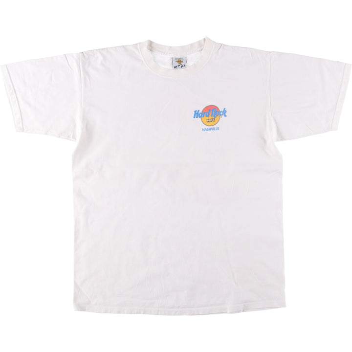 HARD ROCK CAFE Hard Rock Cafe Advertising T-shirt Made in USA Men's XL cotton white type Vintage Second Hand