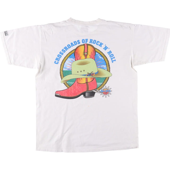 HARD ROCK CAFE Hard Rock Cafe Advertising T-shirt Made in USA Men's XL cotton white type Vintage Second Hand