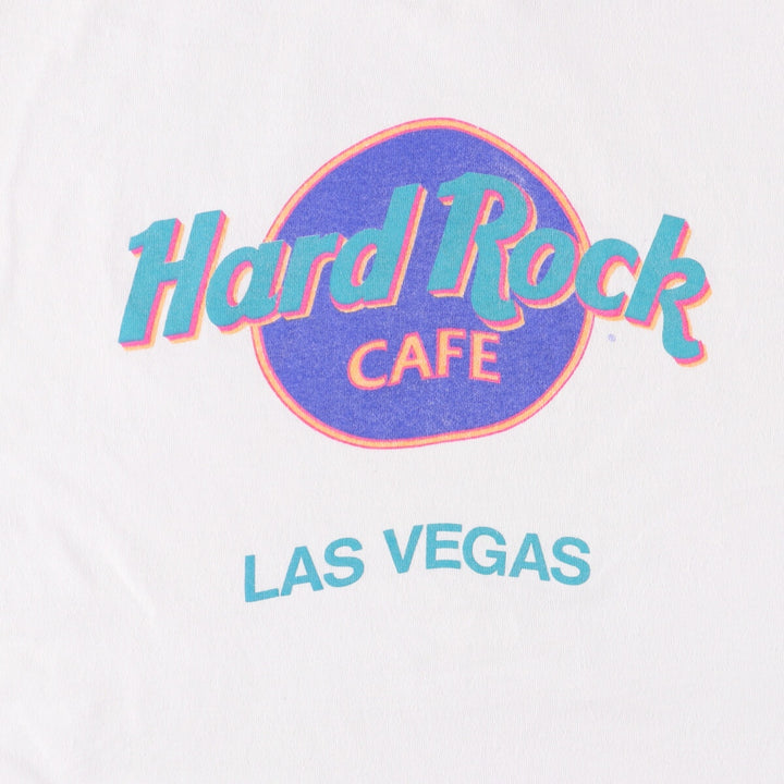 90'S HARD ROCK CAFE Hard Rock Cafe Advertising T-shirt Made in USA Men's XL Vintage cotton white type Vintage Second Hand