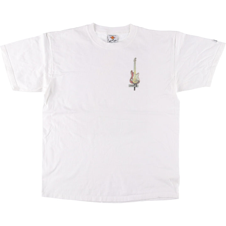 HARD ROCK CAFE Hard Rock Cafe Advertising T-shirt Men's L size cotton white type Vintage Second Hand