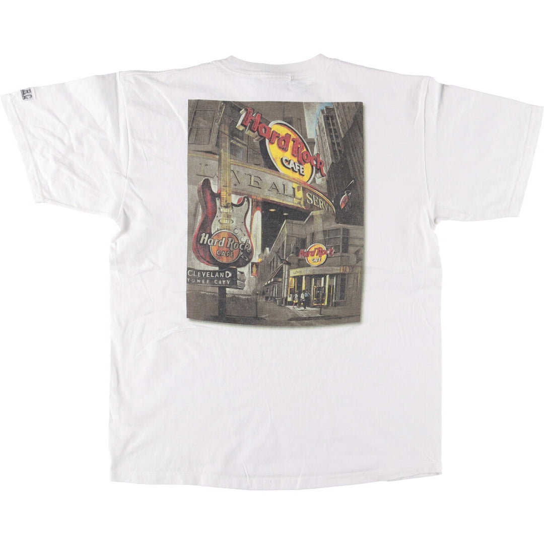 HARD ROCK CAFE Hard Rock Cafe Advertising T-shirt Men's L size cotton white type Vintage Second Hand