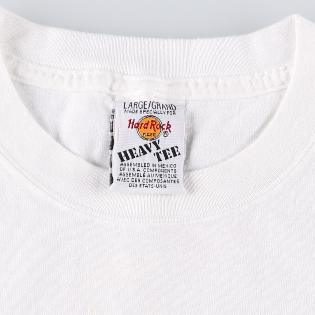 HARD ROCK CAFE Hard Rock Cafe Advertising T-shirt Men's L size cotton white type Vintage Second Hand