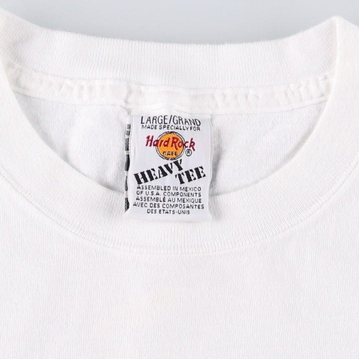 HARD ROCK CAFE Hard Rock Cafe Advertising T-shirt Men's L size cotton white type Vintage Second Hand