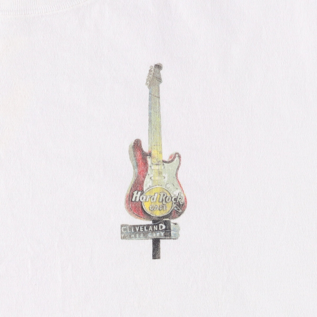 HARD ROCK CAFE Hard Rock Cafe Advertising T-shirt Men's L size cotton white type Vintage Second Hand