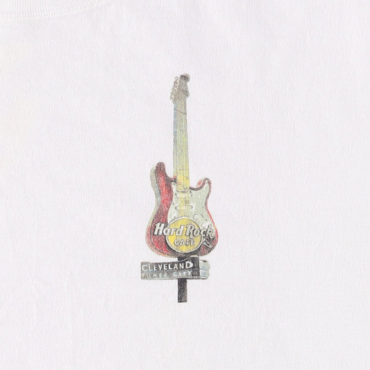 HARD ROCK CAFE Hard Rock Cafe Advertising T-shirt Men's L size cotton white type Vintage Second Hand