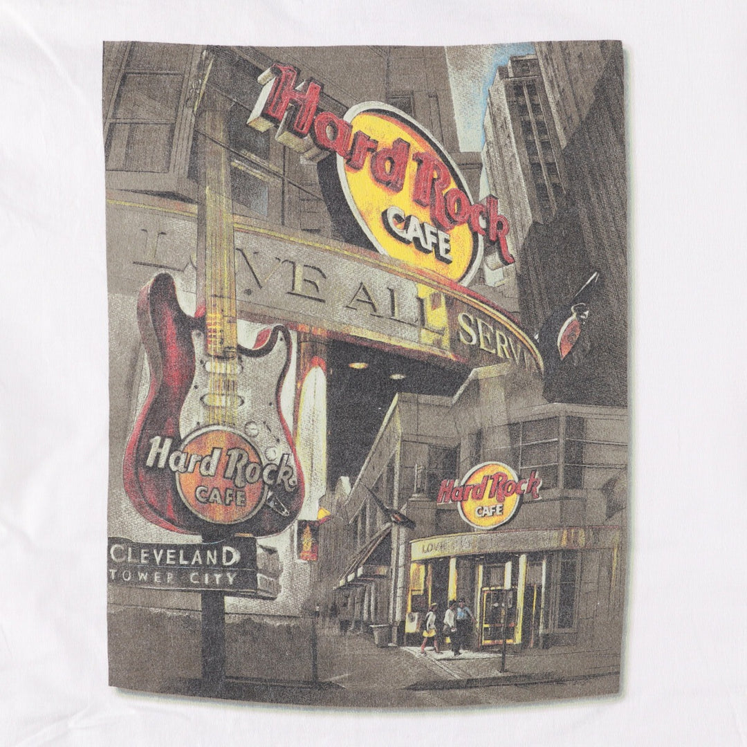 HARD ROCK CAFE Hard Rock Cafe Advertising T-shirt Men's L size cotton white type Vintage Second Hand