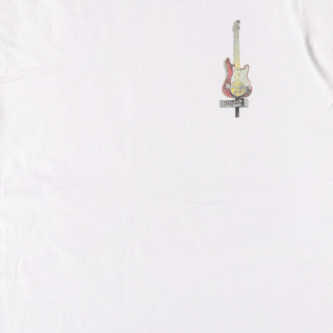 HARD ROCK CAFE Hard Rock Cafe Advertising T-shirt Men's L size cotton white type Vintage Second Hand