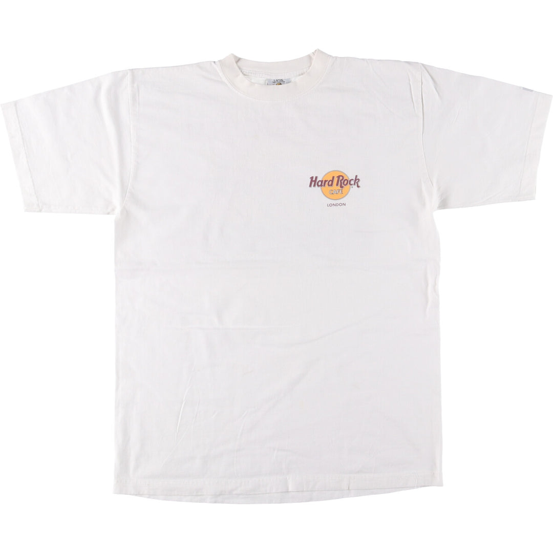 HARD ROCK CAFE Hard Rock Cafe Advertising T-shirt Men's L size cotton white type Vintage Second Hand