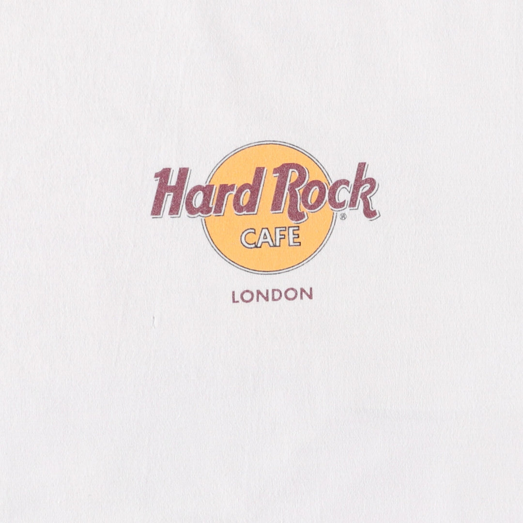 HARD ROCK CAFE Hard Rock Cafe Advertising T-shirt Men's L size cotton white type Vintage Second Hand