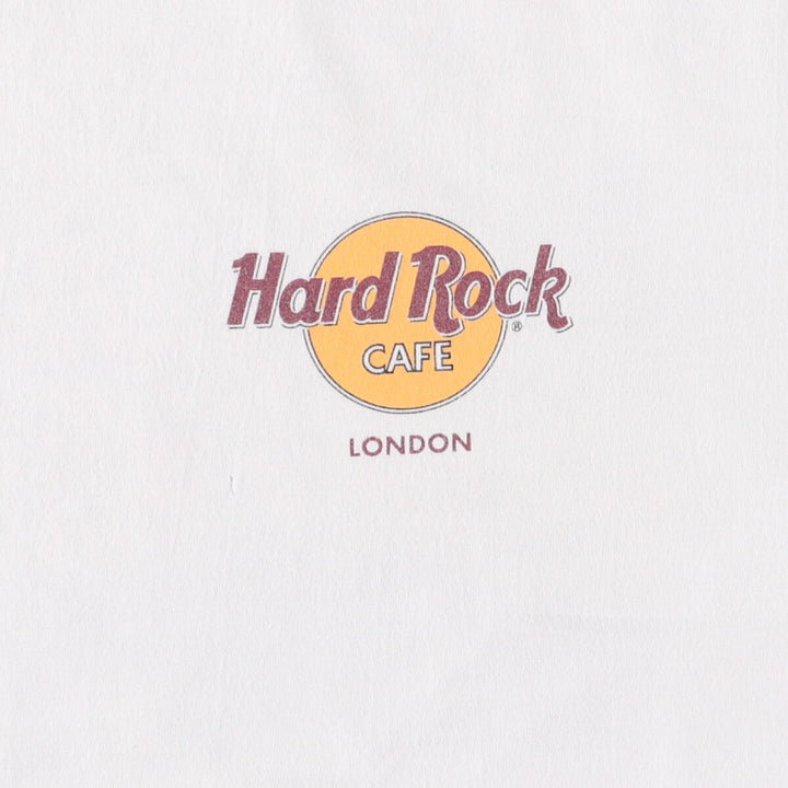HARD ROCK CAFE Hard Rock Cafe Advertising T-shirt Men's L size cotton white type Vintage Second Hand