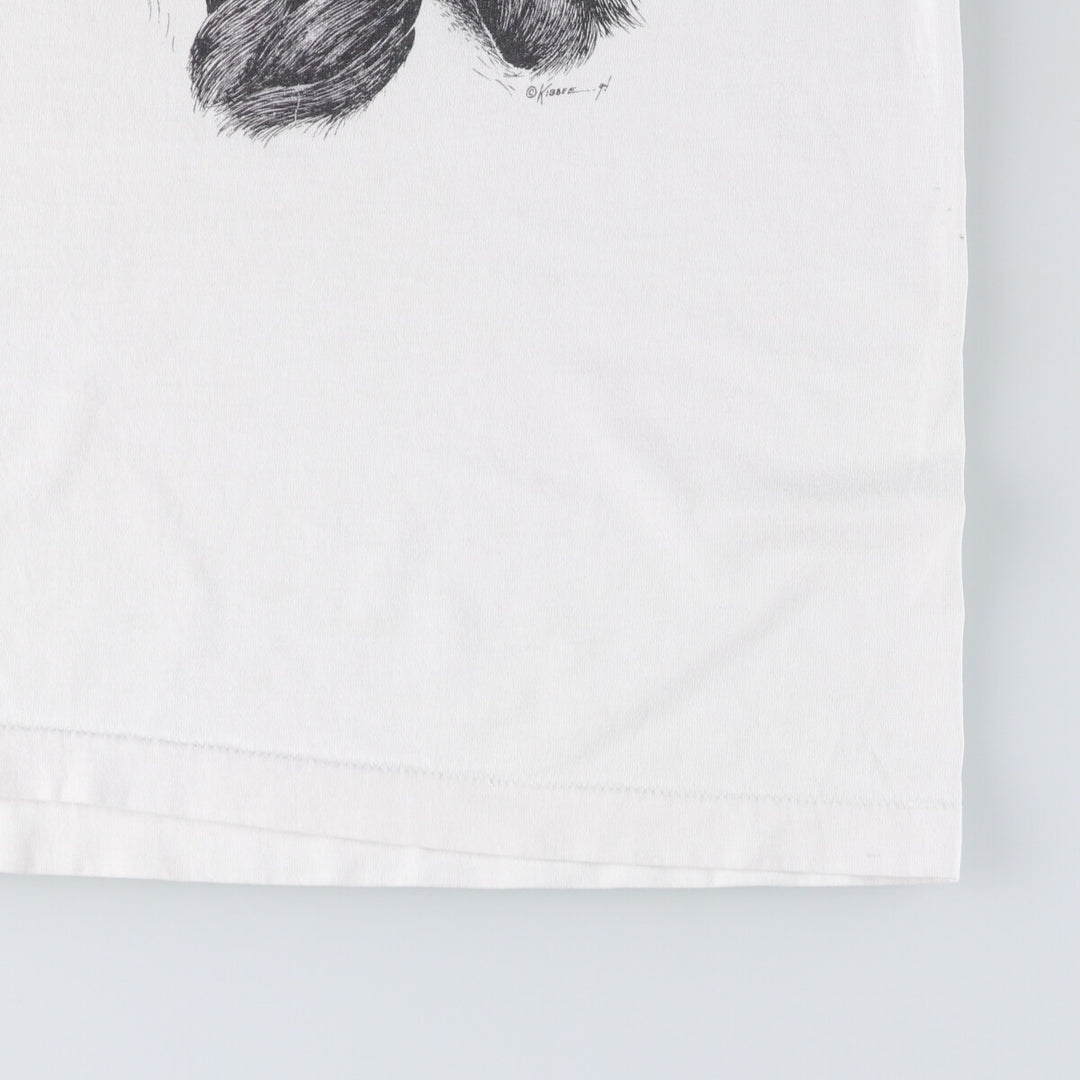 90'S Fruit of the Loom Cocker Spaniel Dog Animal T-Shirt Made in USA Men's XL Vintage cotton white type Vintage Second Hand