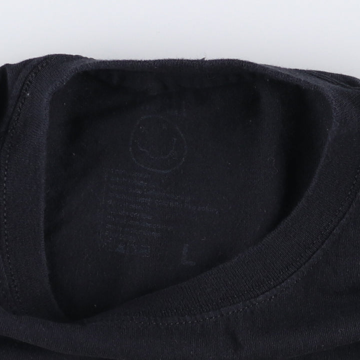 NIRVANA Nirvana Band T-shirt, Band T, Men's L size cotton black type Vintage Second Hand