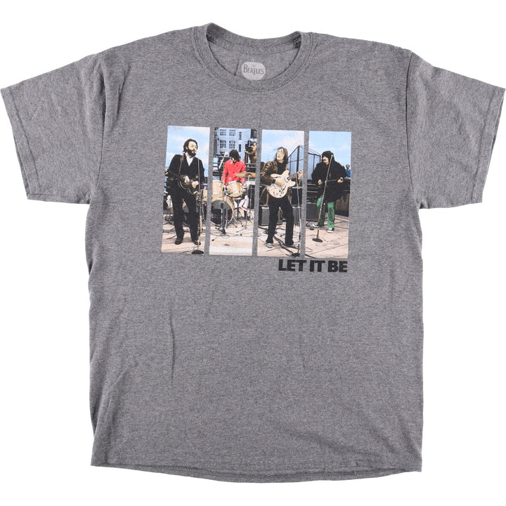 THE BEATLES The Beatles Band T-shirt Band T Men's L size cotton gray type Vintage Second Hand
