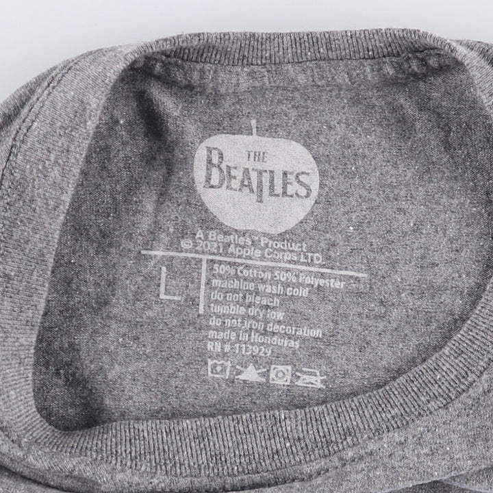 THE BEATLES The Beatles Band T-shirt Band T Men's L size cotton gray type Vintage Second Hand