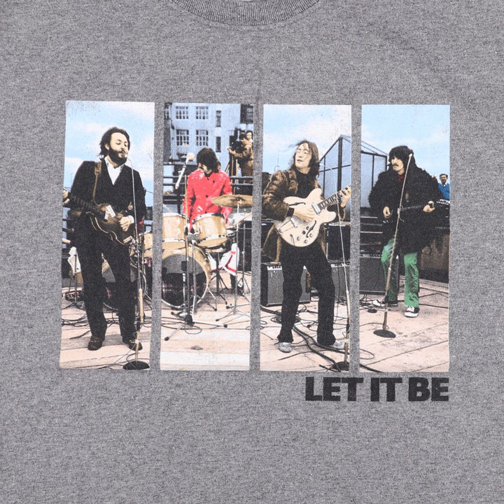 THE BEATLES The Beatles Band T-shirt Band T Men's L size cotton gray type Vintage Second Hand