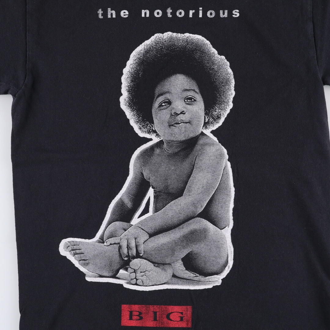 THE NOTORIOUS BIG Notorious BIG Rap T-shirt Rap T Men's XL size unclear black type Vintage Second Hand