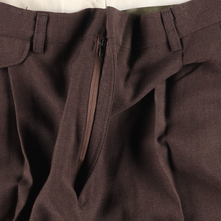 Haggar 2-pleat slacks for men, size W34 polyester brown type Vintage Second Hand
