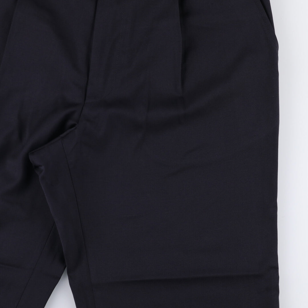 Hugo Boss One-Tuck Wool Pants, Slacks, Made in USA, Men's Size W36 wool navy blue type Vintage Second Hand