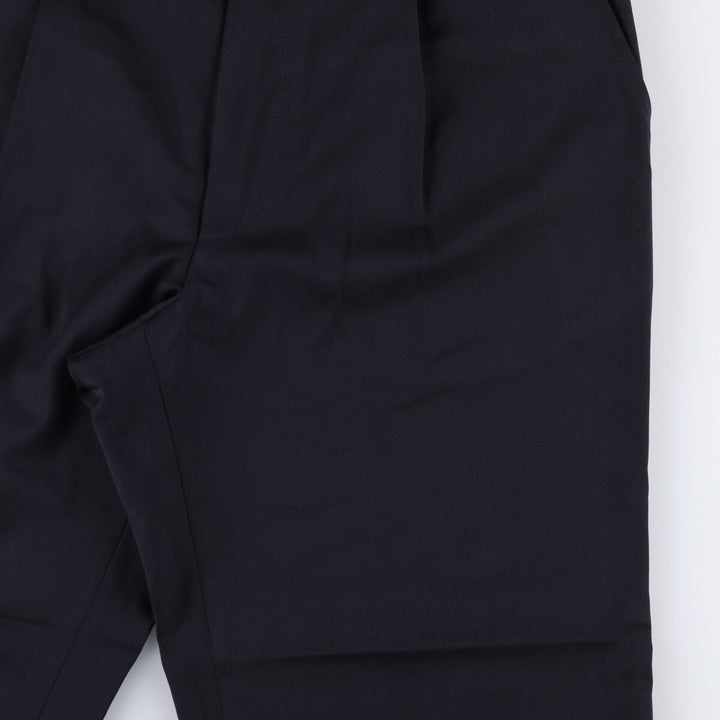 Hugo Boss One-Tuck Wool Pants, Slacks, Made in USA, Men's Size W36 wool navy blue type Vintage Second Hand