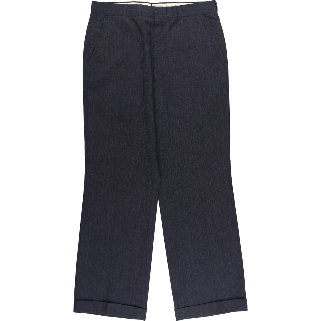 Vintage slacks pants made in the USA, men's size w33 unclear navy blue type Vintage Second Hand