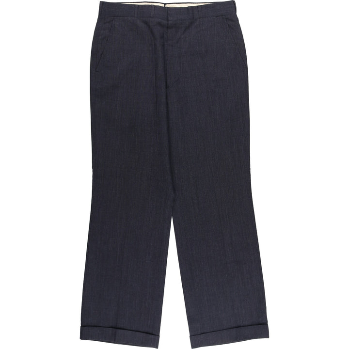 Vintage slacks pants made in the USA, men's size w33 unclear navy blue type Vintage Second Hand