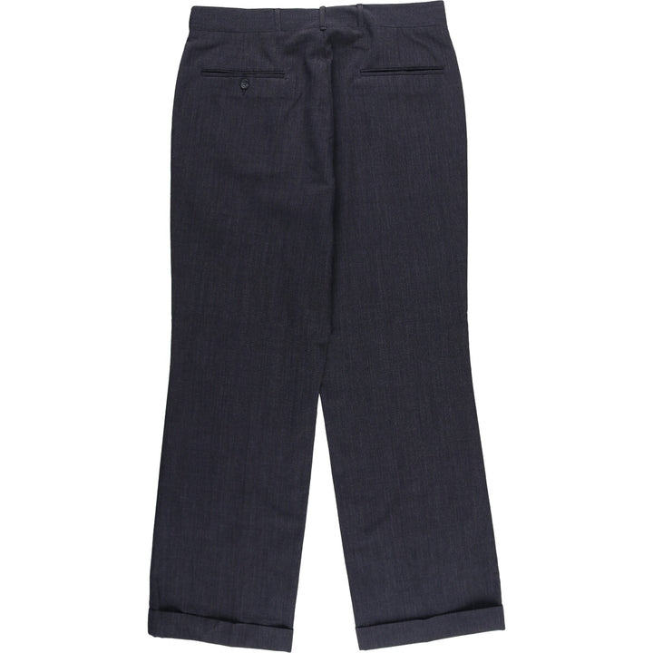 Vintage slacks pants made in the USA, men's size w33 unclear navy blue type Vintage Second Hand