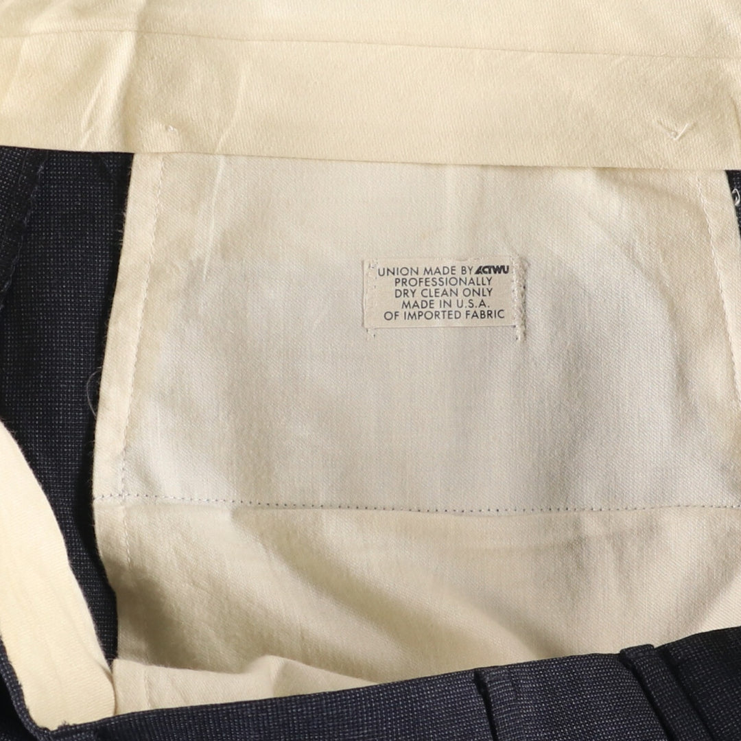 Vintage slacks pants made in the USA, men's size w33 unclear navy blue type Vintage Second Hand