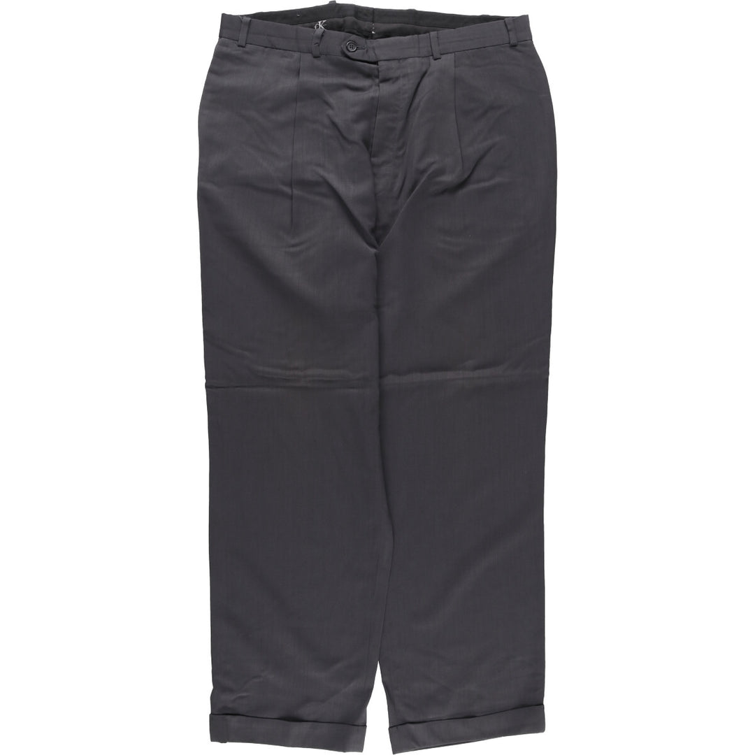 90s-00'S Calvin Klein One-Tuck Slacks, Men's Size W36 unclear gray type Vintage Second Hand