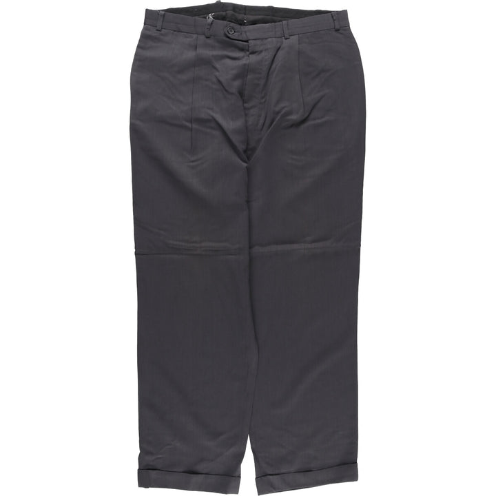 90s-00'S Calvin Klein One-Tuck Slacks, Men's Size W36 unclear gray type Vintage Second Hand