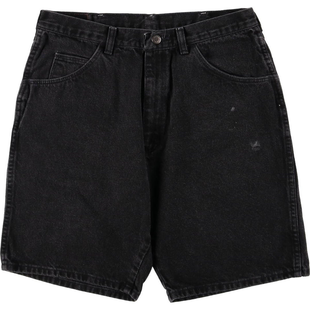 Wrangler Black Denim Shorts, Shorts, Men's, W32 equivalent unclear black type Vintage Second Hand