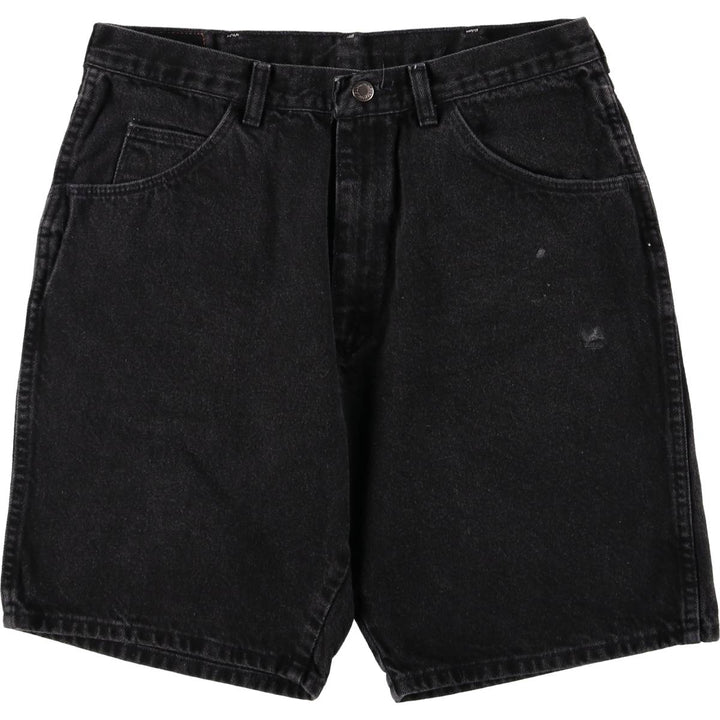 Wrangler Black Denim Shorts, Shorts, Men's, W32 equivalent unclear black type Vintage Second Hand