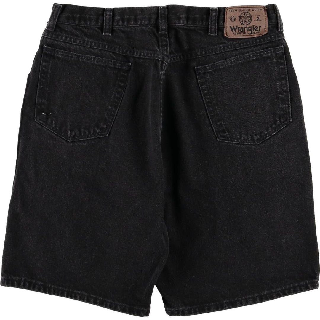 Wrangler Black Denim Shorts, Shorts, Men's, W32 equivalent unclear black type Vintage Second Hand
