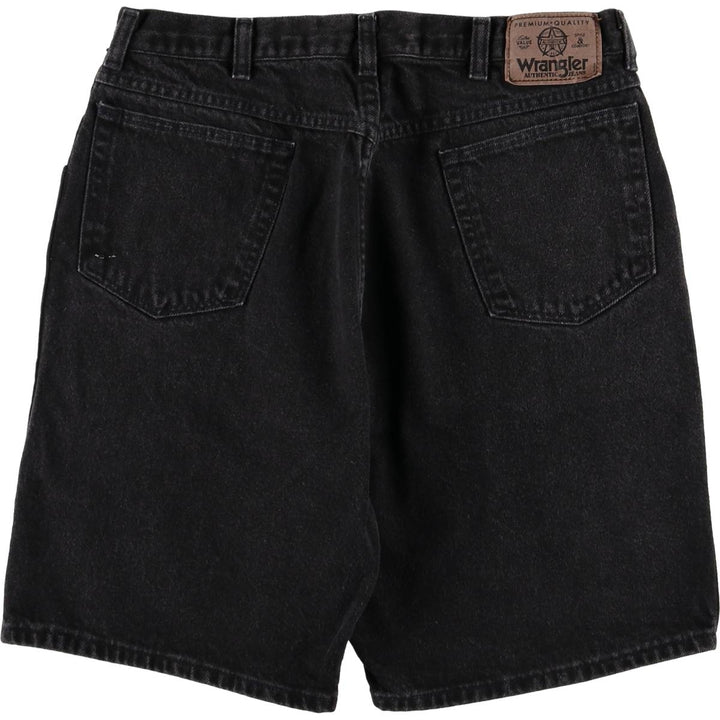 Wrangler Black Denim Shorts, Shorts, Men's, W32 equivalent unclear black type Vintage Second Hand