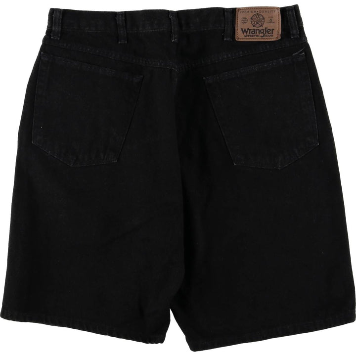Wrangler Black Denim Shorts, Shorts, Men's, W34 cotton black type Vintage Second Hand