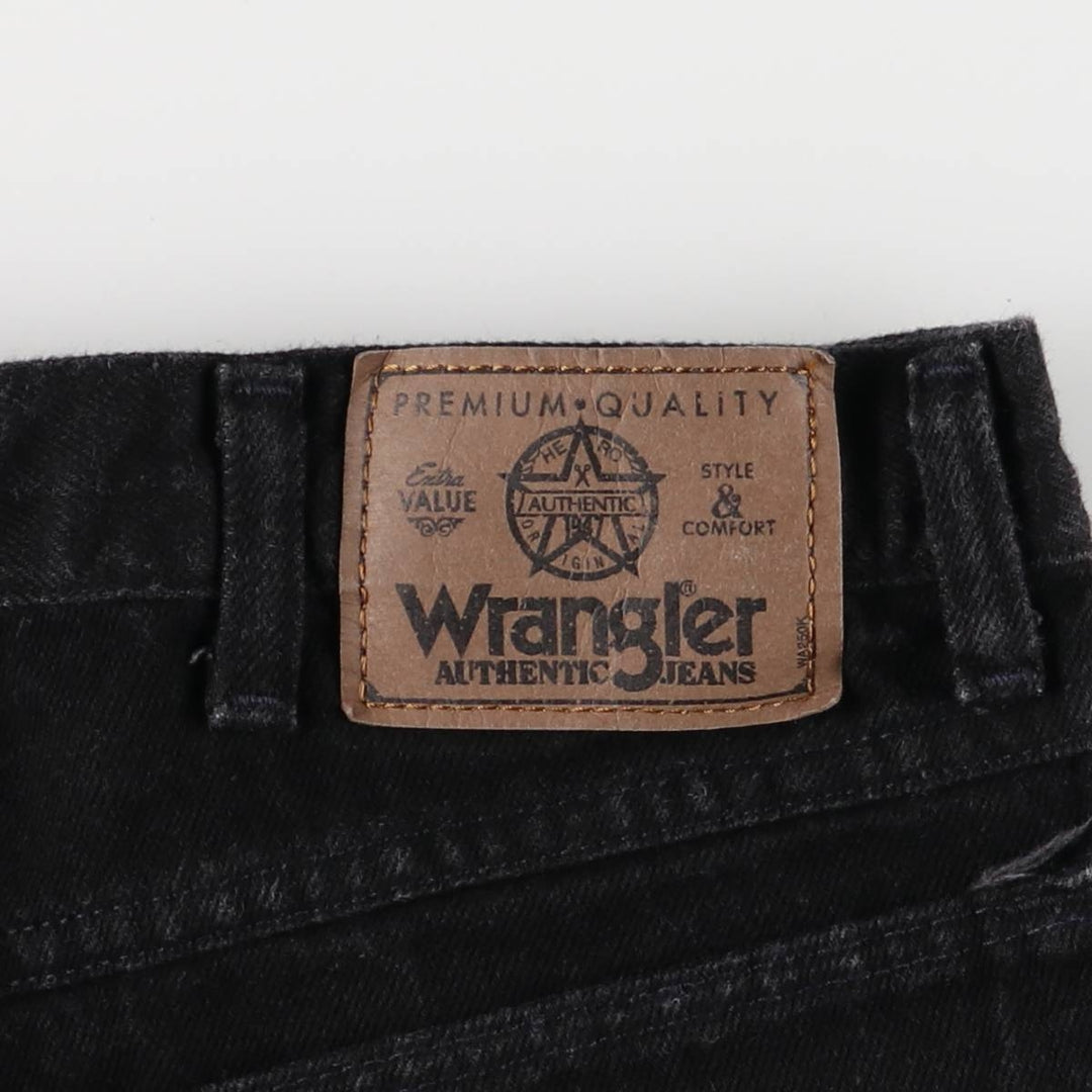 Wrangler Black Denim Shorts, Shorts, Men's, W34 cotton black type Vintage Second Hand