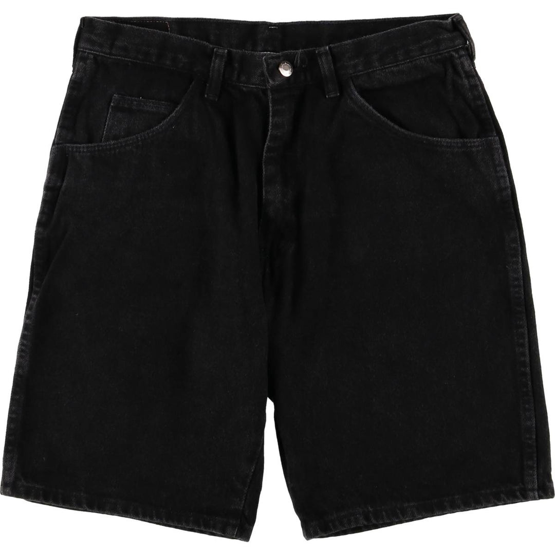 Wrangler Black Denim Shorts, Shorts, Men's, W32 equivalent cotton black type Vintage Second Hand