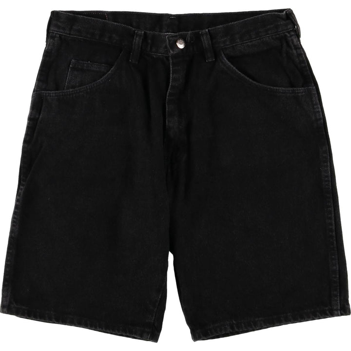 Wrangler Black Denim Shorts, Shorts, Men's, W32 equivalent cotton black type Vintage Second Hand