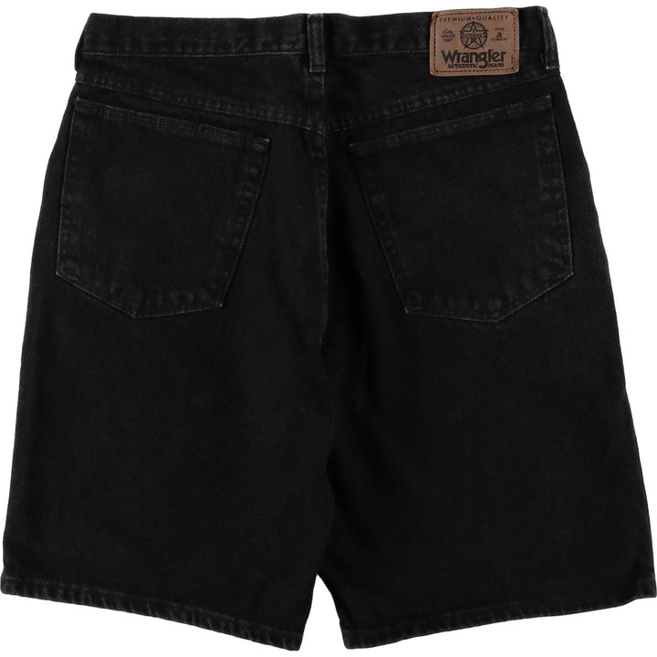 Wrangler Black Denim Shorts, Shorts, Men's, W32 equivalent cotton black type Vintage Second Hand