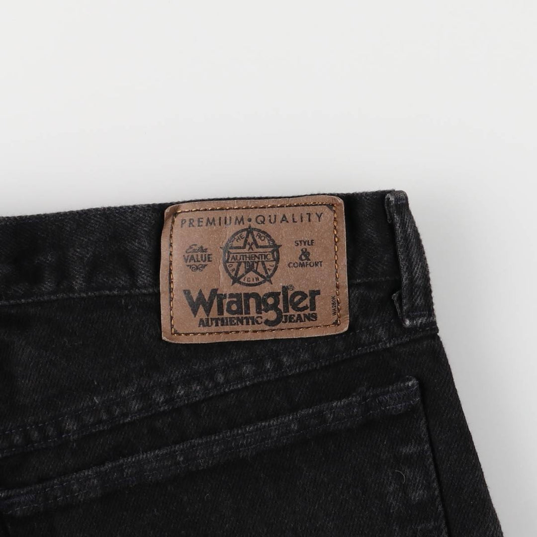 Wrangler Black Denim Shorts, Shorts, Men's, W32 equivalent cotton black type Vintage Second Hand