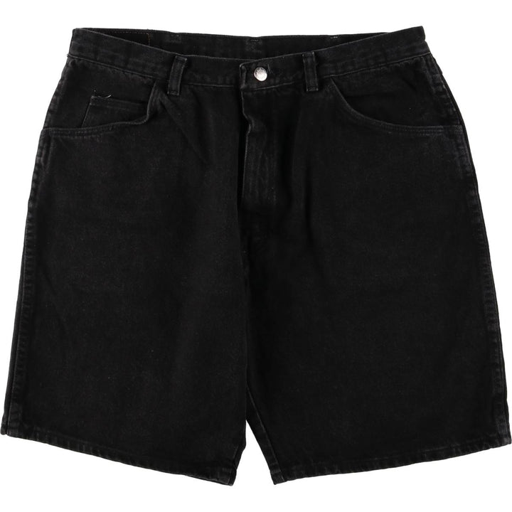 Wrangler Black Denim Shorts, Shorts, Men's, W34 cotton black type Vintage Second Hand