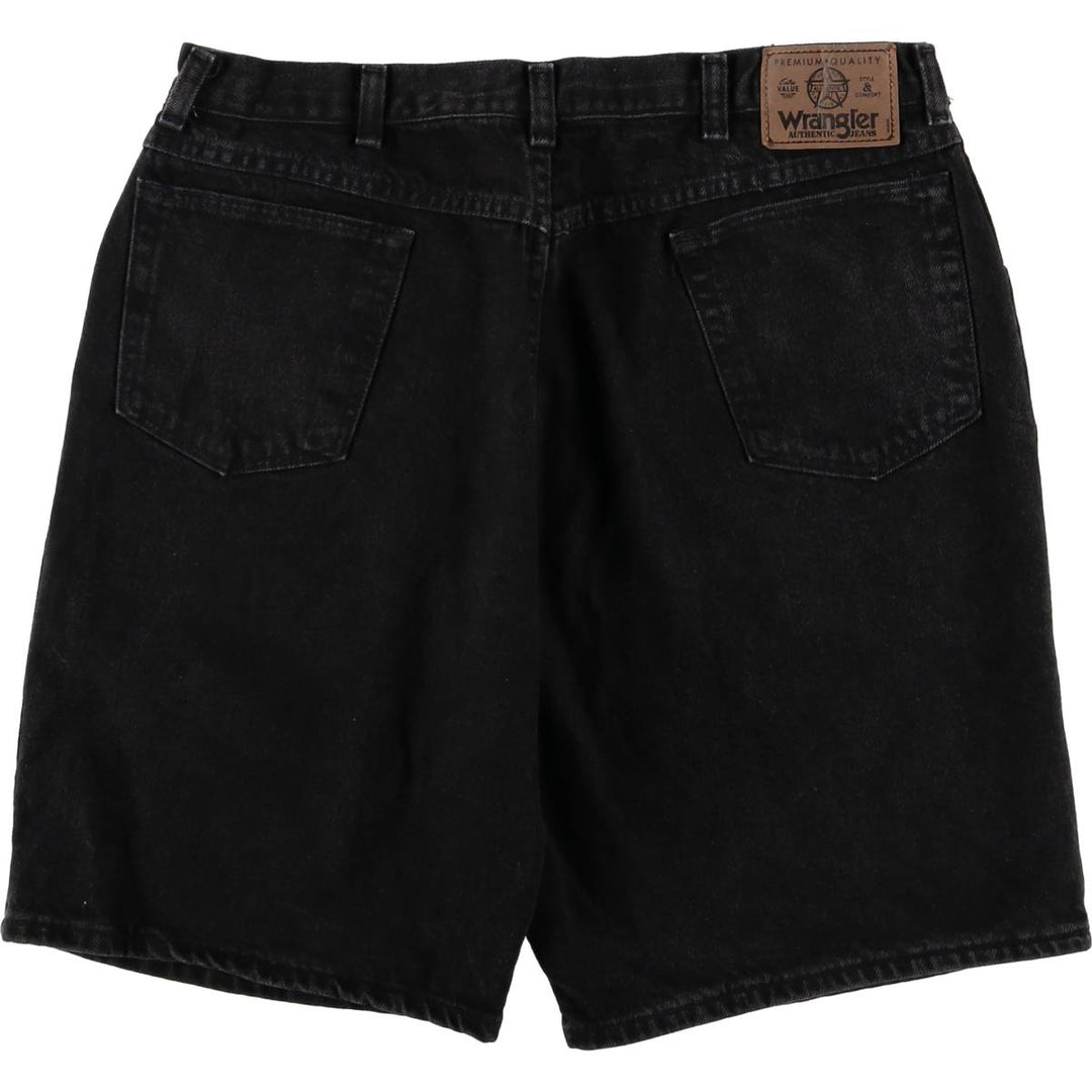Wrangler Black Denim Shorts, Shorts, Men's, W34 cotton black type Vintage Second Hand