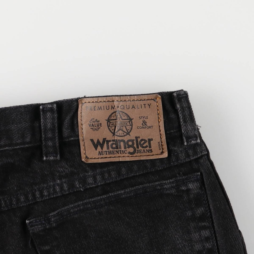 Wrangler Black Denim Shorts, Shorts, Men's, W34 cotton black type Vintage Second Hand