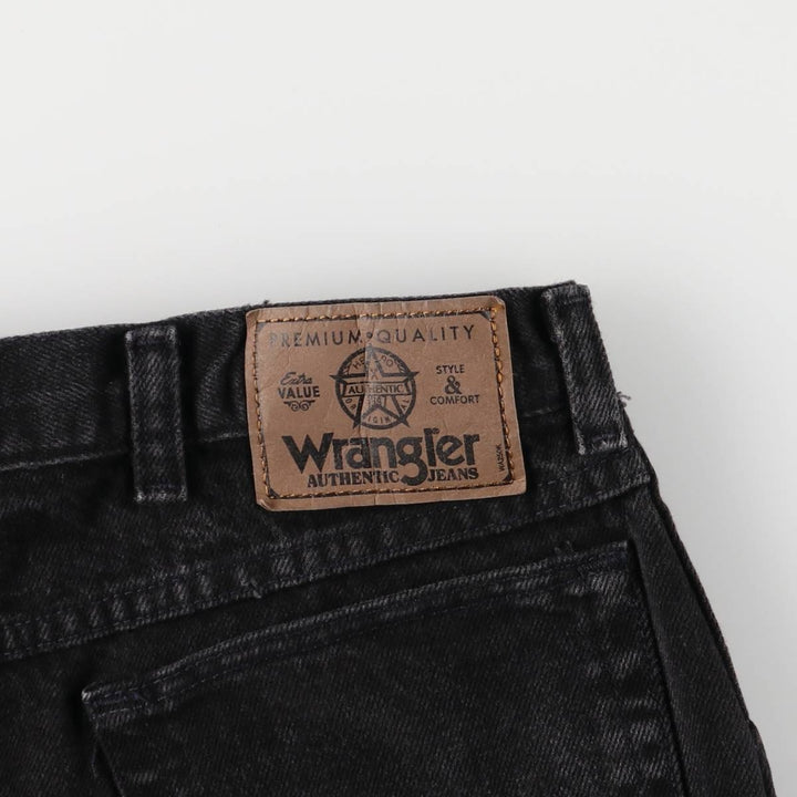 Wrangler Black Denim Shorts, Shorts, Men's, W34 cotton black type Vintage Second Hand