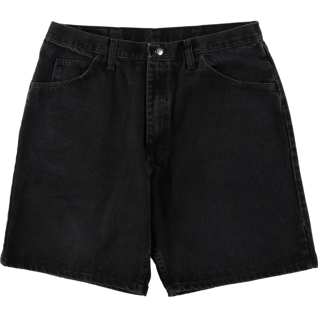 Wrangler Black Denim Shorts, Shorts, Men's, W36 cotton black type Vintage Second Hand