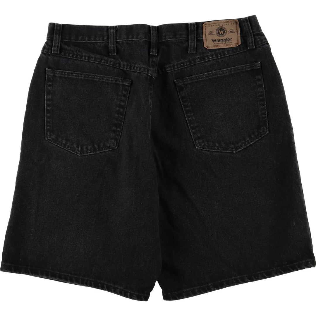 Wrangler Black Denim Shorts, Shorts, Men's, W36 cotton black type Vintage Second Hand