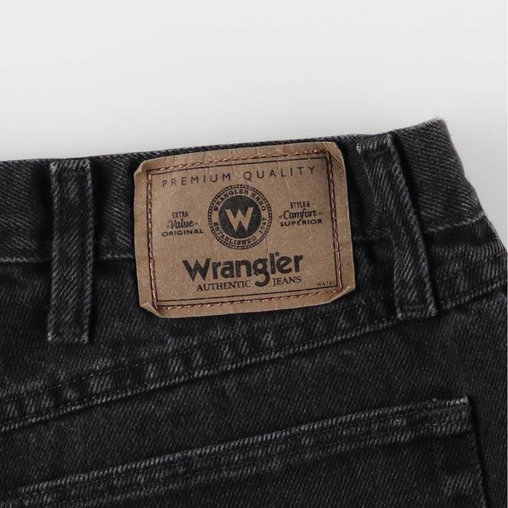 Wrangler Black Denim Shorts, Shorts, Men's, W36 cotton black type Vintage Second Hand