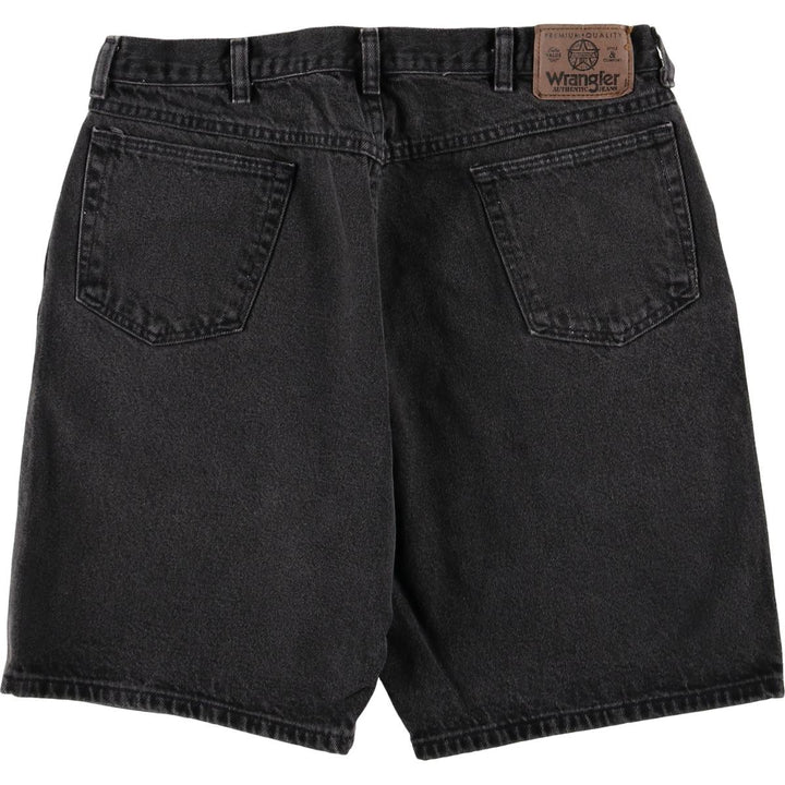 Wrangler Black Denim Shorts, Shorts, Men's, W34 cotton black type Vintage Second Hand